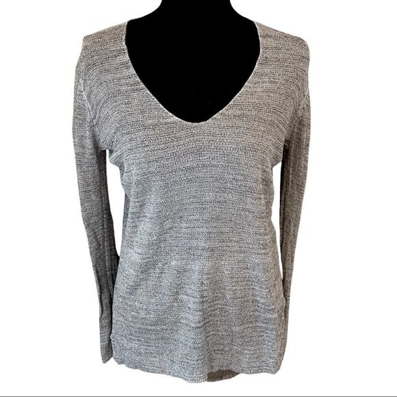 🚨FINAL OFFER Zara Gray V-neck Sweater Size M - Picture 1 of 10